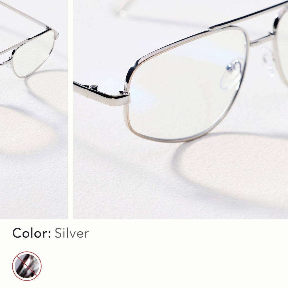 Elite Eyewear Metal Aviator Blue Light Readers from Anthropologie - 2.00x - Picture 5 of 5